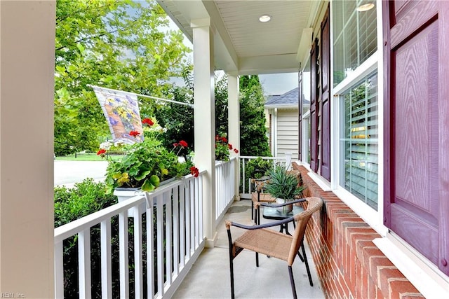 balcony with covered porch