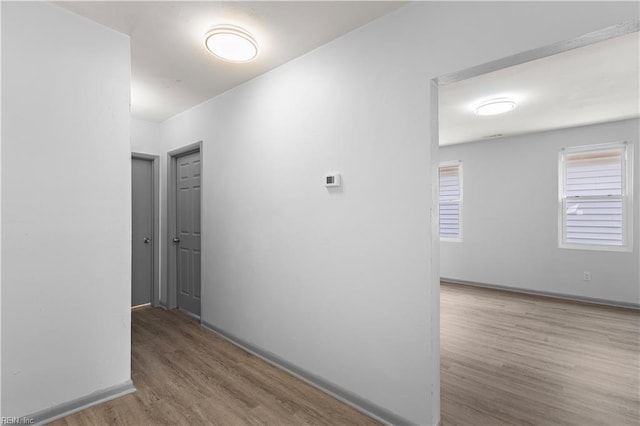 hallway featuring light hardwood / wood-style floors