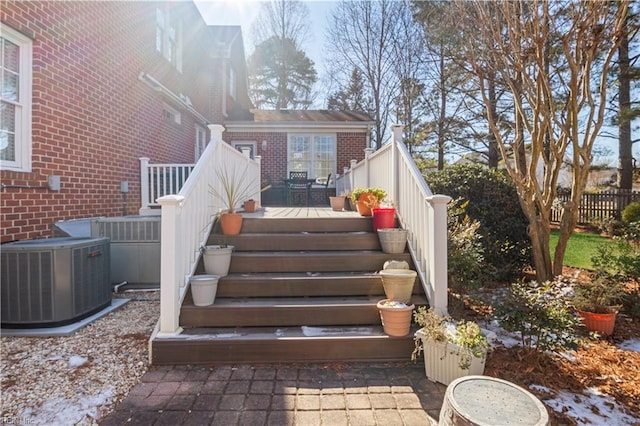 entrance to property with central air condition unit