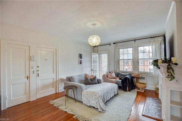 living room featuring hardwood / wood-style floors