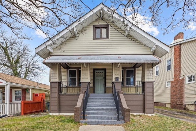 bungalow with a porch