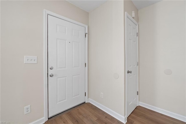 interior space featuring wood-type flooring