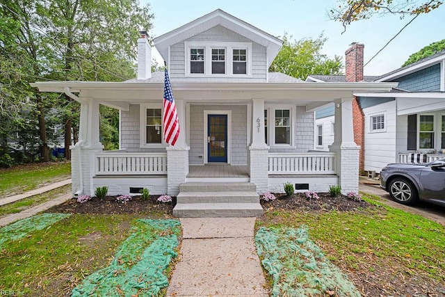 view of front of house with a porch