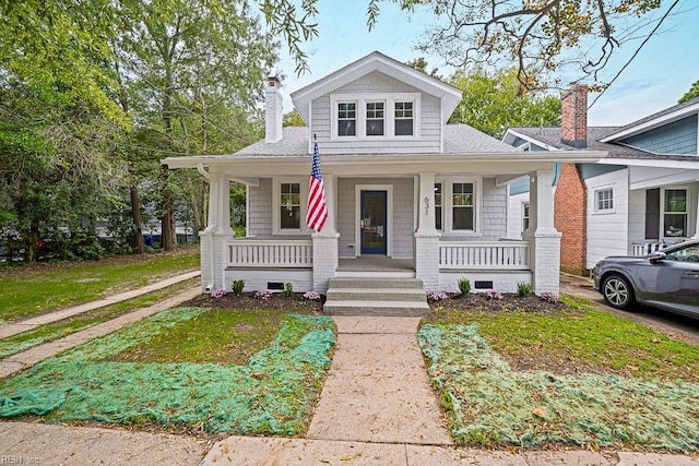 bungalow-style house with a porch