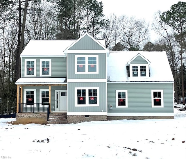 view of front facade with a porch