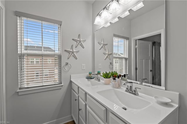 bathroom with vanity