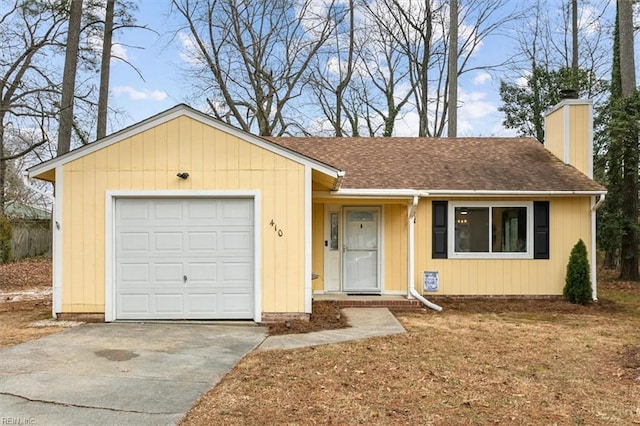 ranch-style house with a garage