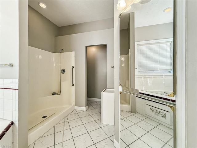 bathroom with walk in shower