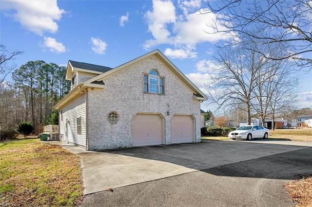 view of home's exterior featuring a garage