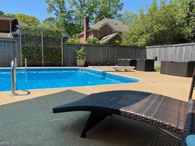 view of pool with a patio