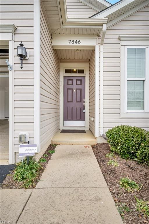 view of doorway to property