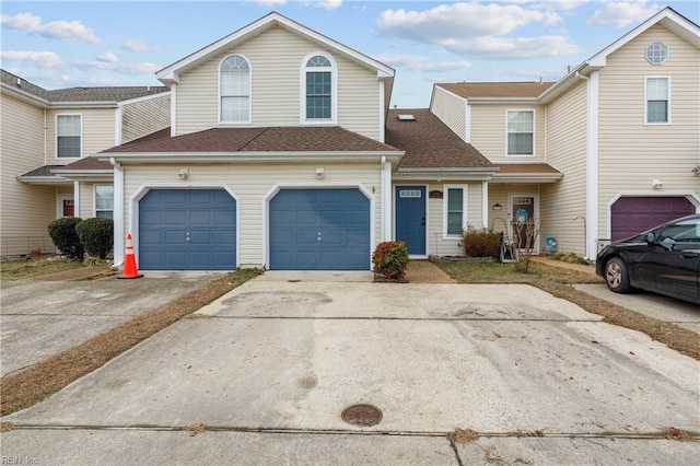 view of property with a garage