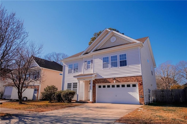 view of front of home featuring a garage