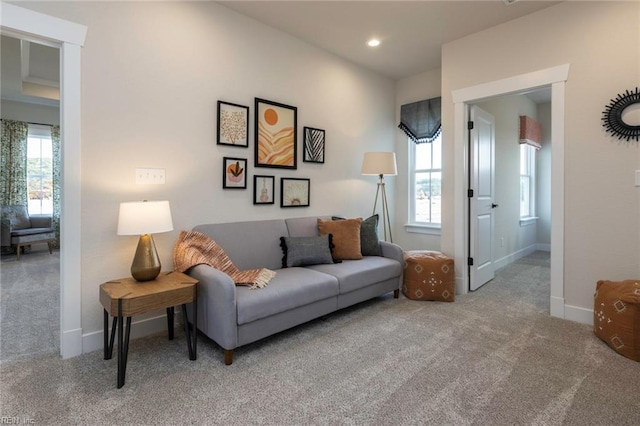 view of carpeted living room