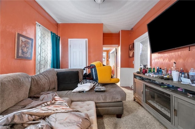 view of carpeted living room