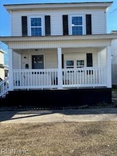 view of front of home with covered porch