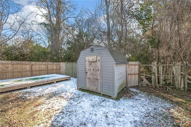 view of snow covered structure