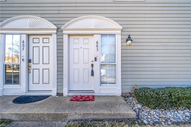 view of doorway to property