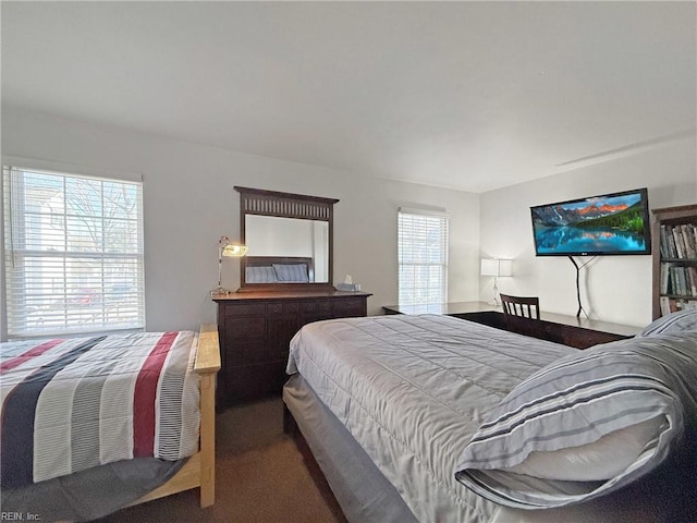 view of carpeted bedroom