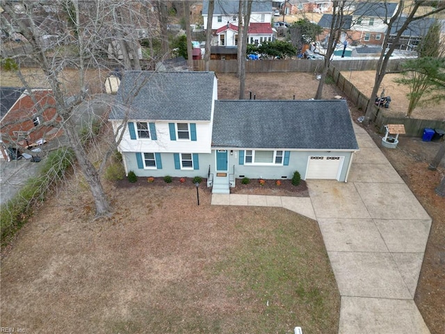 birds eye view of property