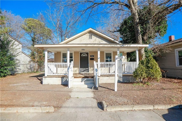 bungalow-style house with covered porch