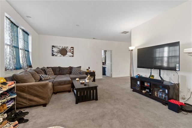 view of carpeted living room