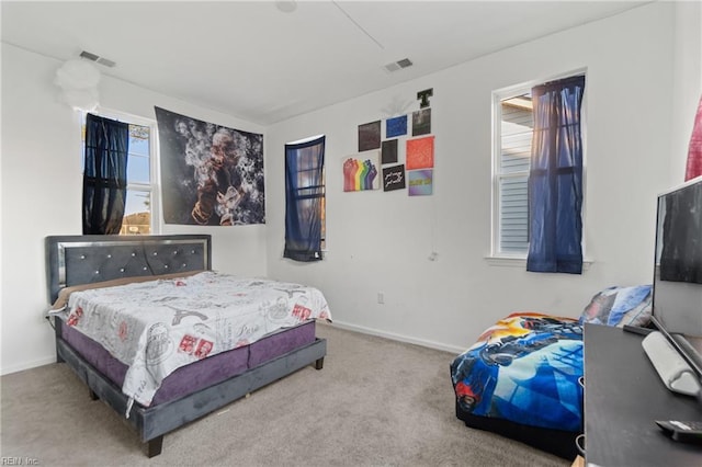 view of carpeted bedroom