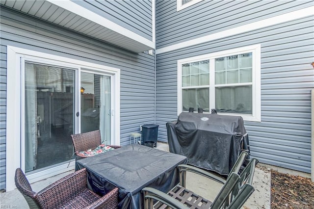 view of patio featuring area for grilling