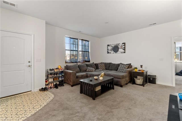 view of carpeted living room