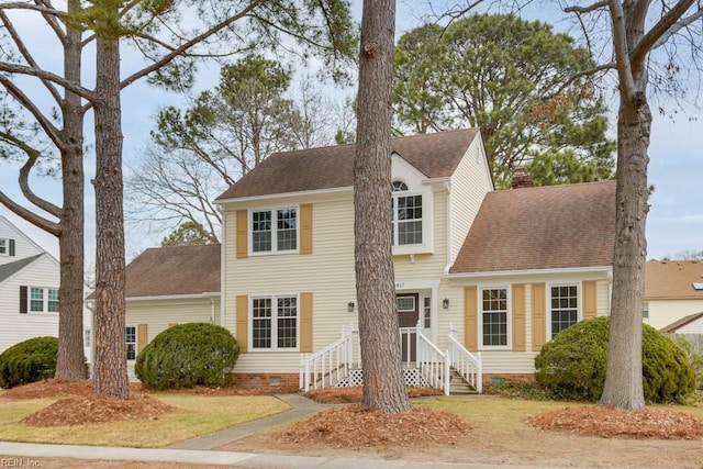 view of colonial home