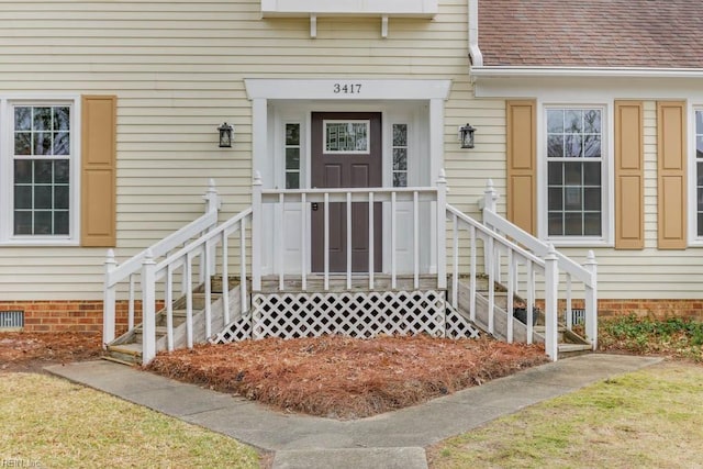 view of doorway to property