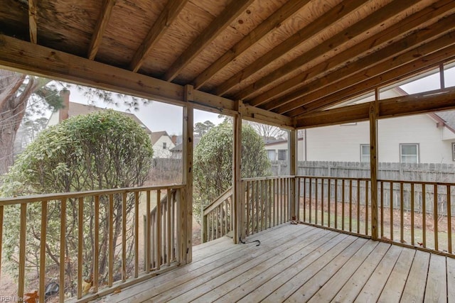 view of wooden terrace