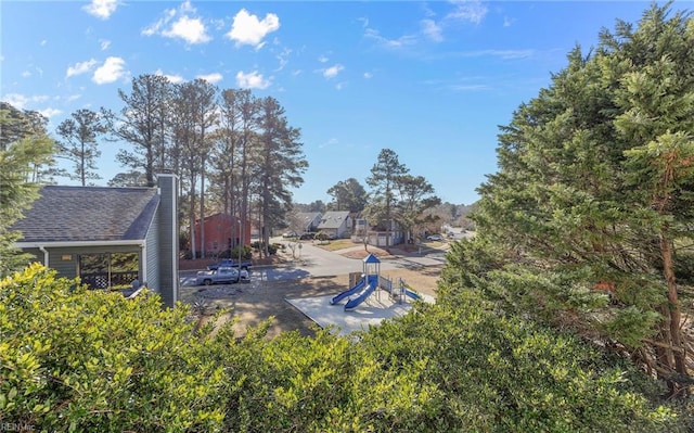 view of yard featuring a playground