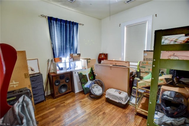 interior space featuring wood-type flooring