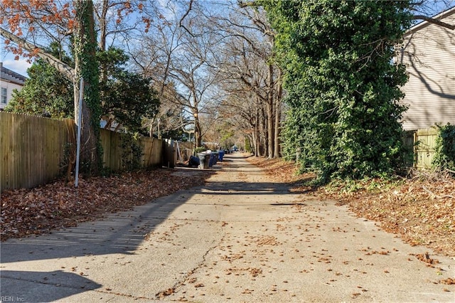 view of road