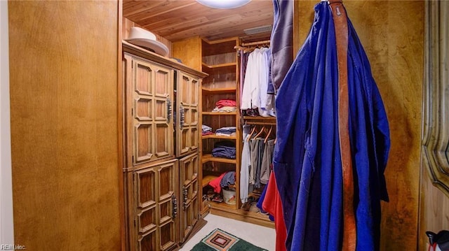 view of walk in closet