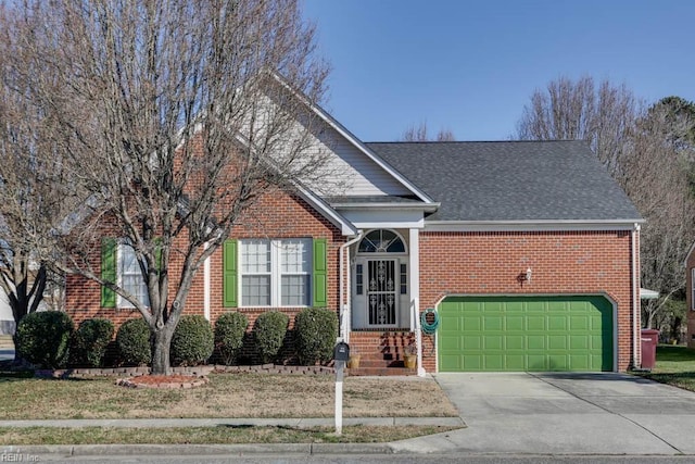 view of front facade with a garage