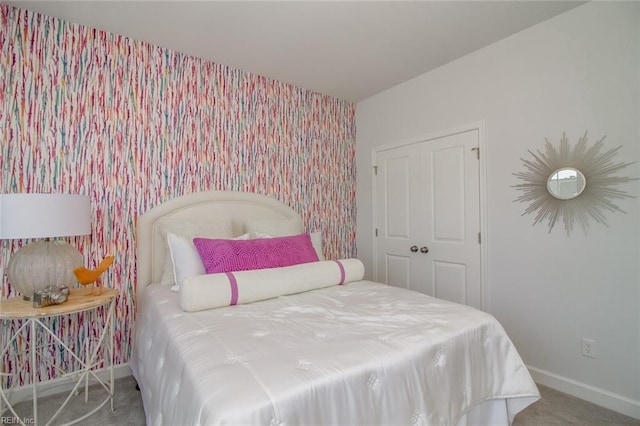 view of carpeted bedroom