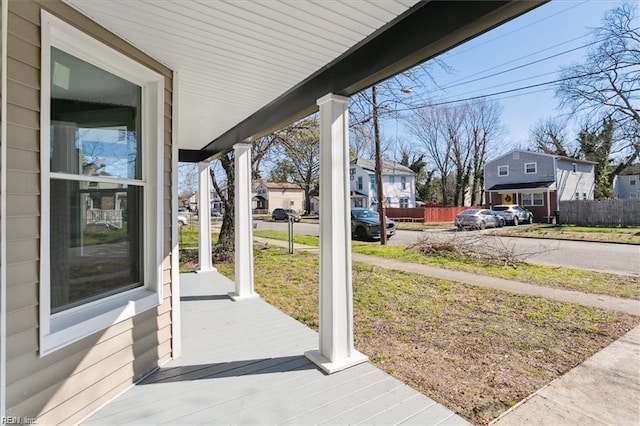 view of patio featuring covered porch