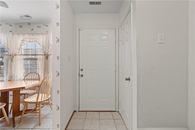 view of tiled entrance foyer