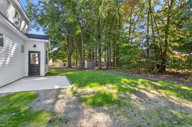 view of yard with a patio area