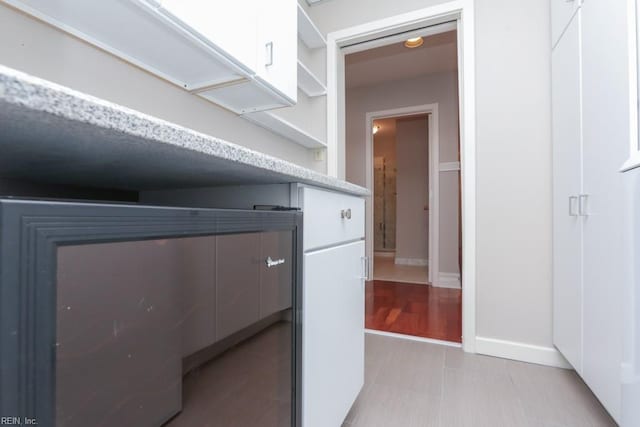 interior space with white cabinets