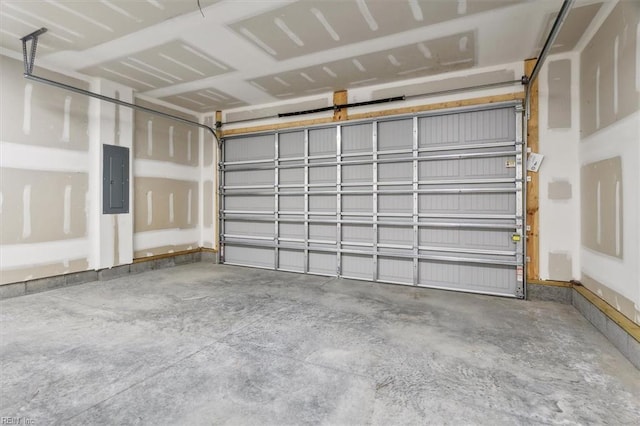 garage featuring electric panel