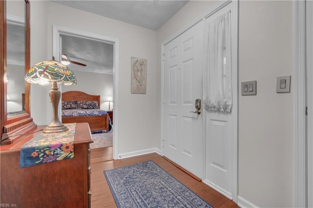 entrance foyer featuring hardwood / wood-style floors