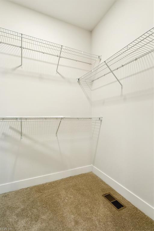 spacious closet with carpet floors