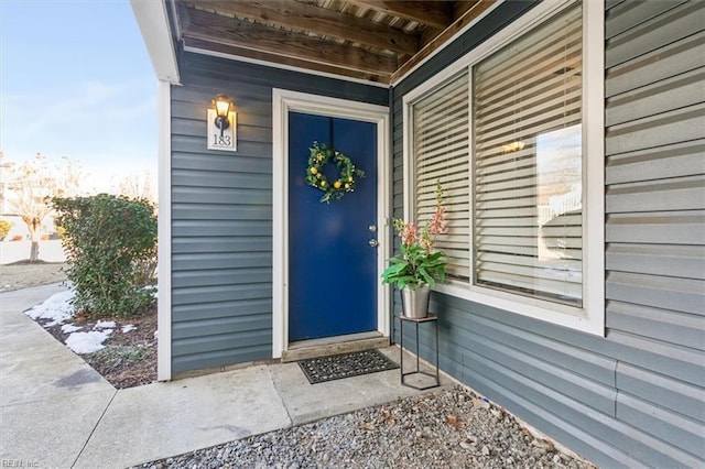 view of doorway to property