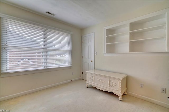 unfurnished bedroom with carpet floors