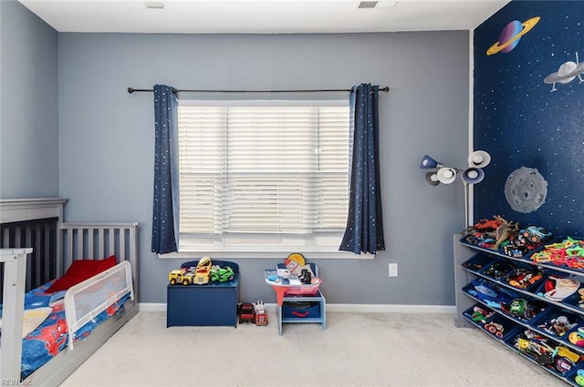 bedroom with carpet floors