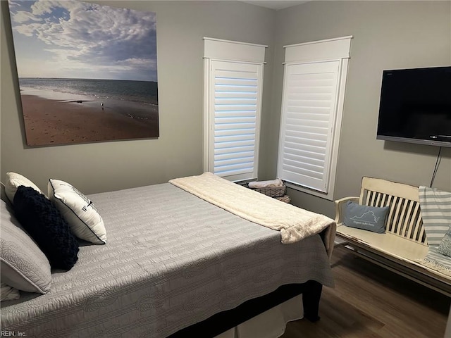 bedroom featuring wood-type flooring