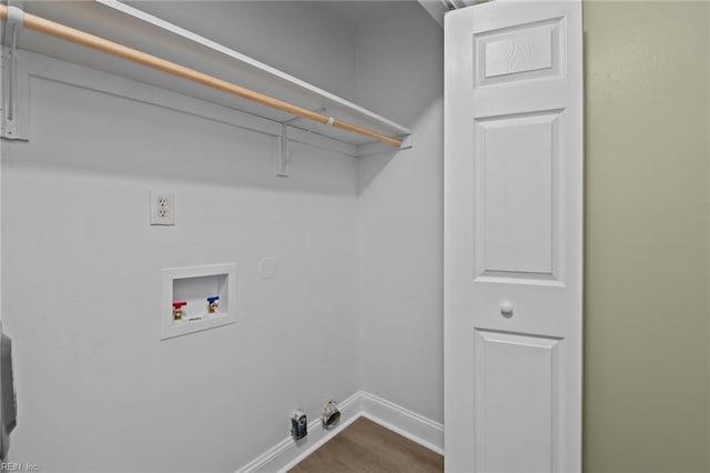 washroom with hookup for a gas dryer and hookup for a washing machine